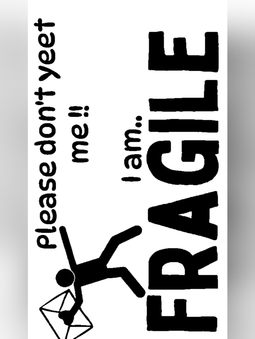 50 Ct 3x5 Fragile Stickers
